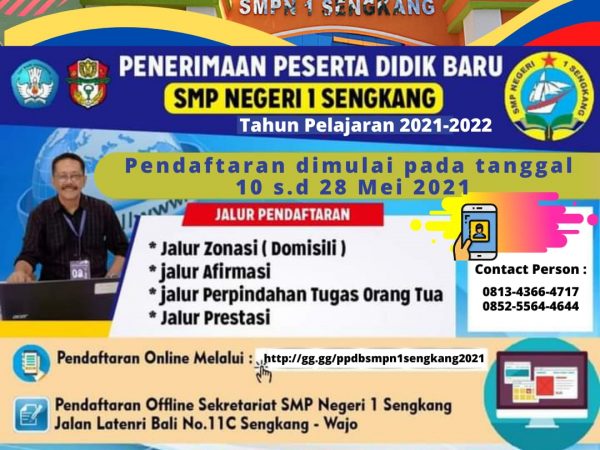 INFO PPDB 2021 SMPN I SENGKANG TAHUN PELAJARAN 2021/2022